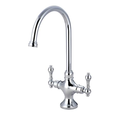 Kingston Brass KS1761ALLS Vintage Two-Handle Kitchen Faucet, Polished Chrome KS1761ALLS